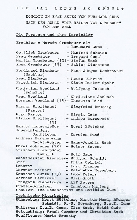 Die Heiden von Kummerow - Mitwirkende 1978