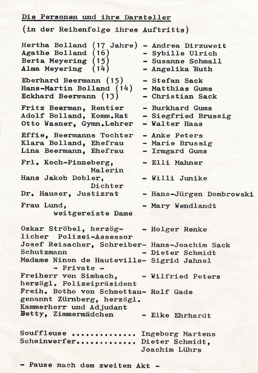 Moral - Mitwirkende 1980